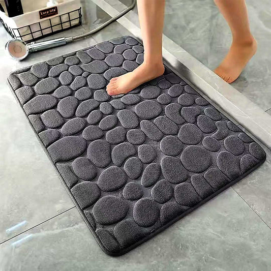 Pebble Gray Non-Slip Bath Mat